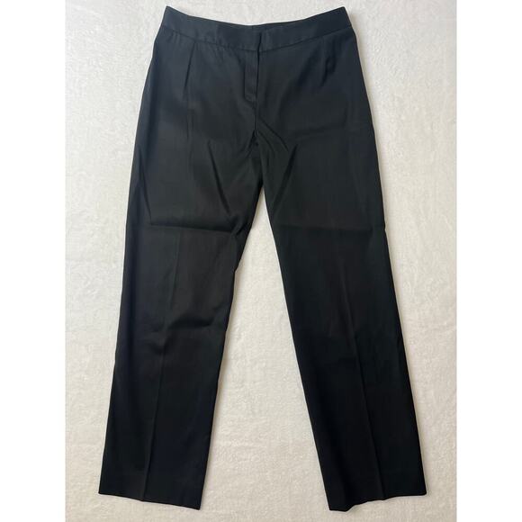 Brooks Brothers Country Club Womens Black Straight Leg Slacks sz 6 Cotton Preppy - Picture 1 of 7